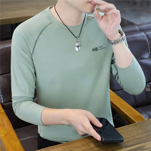 男士长袖圆领T恤秋衣打底衫莫代尔棉休闲保暖内衣Y3605-P35,男装T恤,星座310B-3