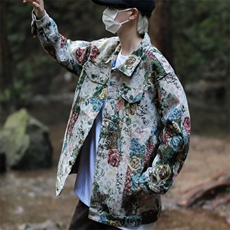 2024新款男士夹克冬季潮流提花设计感上衣美式工装外套W5403-P70，男装夹克，星座412-2