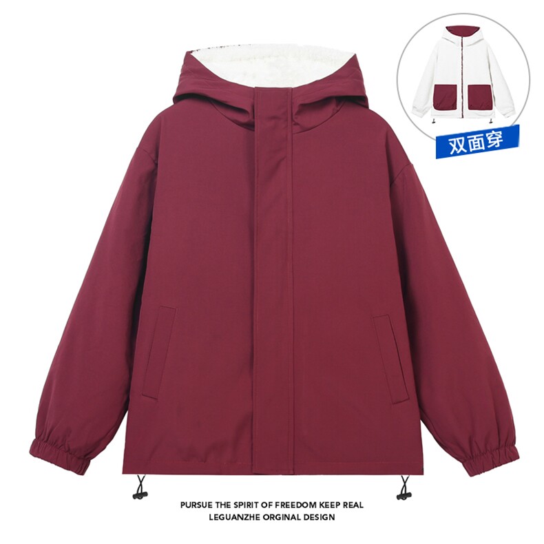 2025冬季新款港风白底大码两面穿棉衣M-5XHM24926-特P75,男装棉衣,电商A022