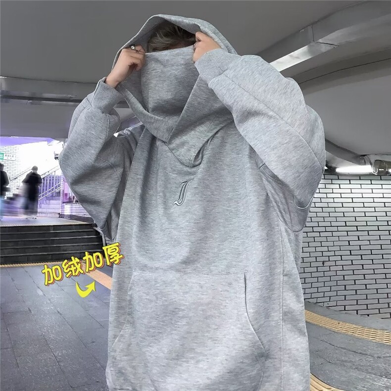 新款美式高街卫衣男社恐连帽外套男加绒加厚W86999-p45 加绒55图片