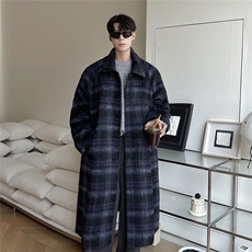 1港风长毛马海毛面料小香风大衣加厚羊毛大衣77932WANGP135控198，男装毛呢大衣，星座226-2