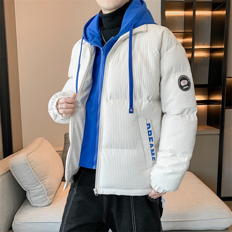 假两件棉服男士2024年新款青少年加厚棉衣服冬装外套M0778-P120,男装棉衣,星座308B-2