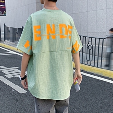 夏季新款港风印花T恤时尚百搭冰丝圆领T恤BS3102-P32，男装T恤，星座717