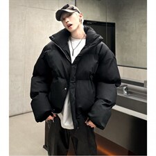 美式短袖棉衣男冬季复古潮牌立领情侣外套cleanfit棉服MY98-P118，男装棉衣，电商C307