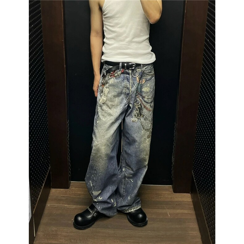 【套图5】903-AK91-特P70【98】S-3XL印花牛仔裤！4,男装牛仔裤,星座903