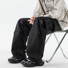 8XL-M刺绣冲锋裤男款大码春秋户外机能登山裤直筒阔腿裤KZ020P50，男装休闲裤，电商B312