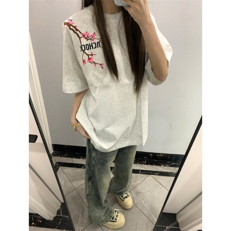 全刺绣梅花纯棉短袖ZX0188-特批33,男装T恤,星座313A(原308A-2)