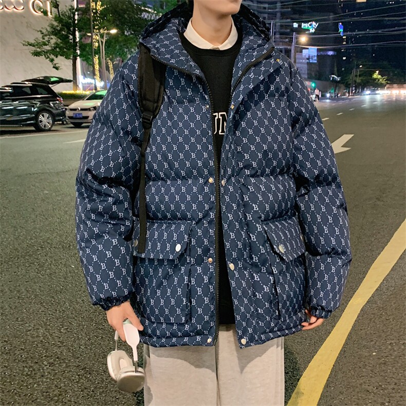棉衣男冬季连帽棉袄外套韩版潮流宽松面包棉服MY846 310B-1-P82图片