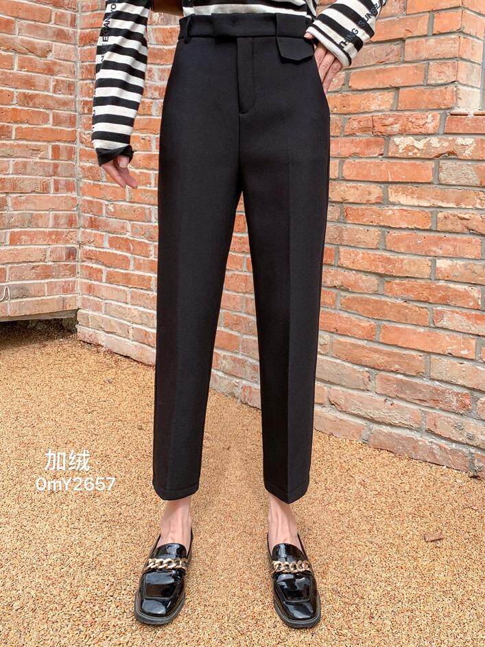 加绒西装裤，女装休闲裤，欧美吔