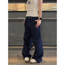 N56-P51美式覆古字母刺绣设计感牛仔裤男女宽松休闲百搭显瘦，男装牛仔裤，电商B323A