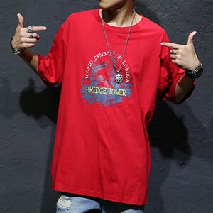 夏装潮牌男士短袖T恤宽松上衣肥佬短袖t恤加肥加大码18031-1款图片