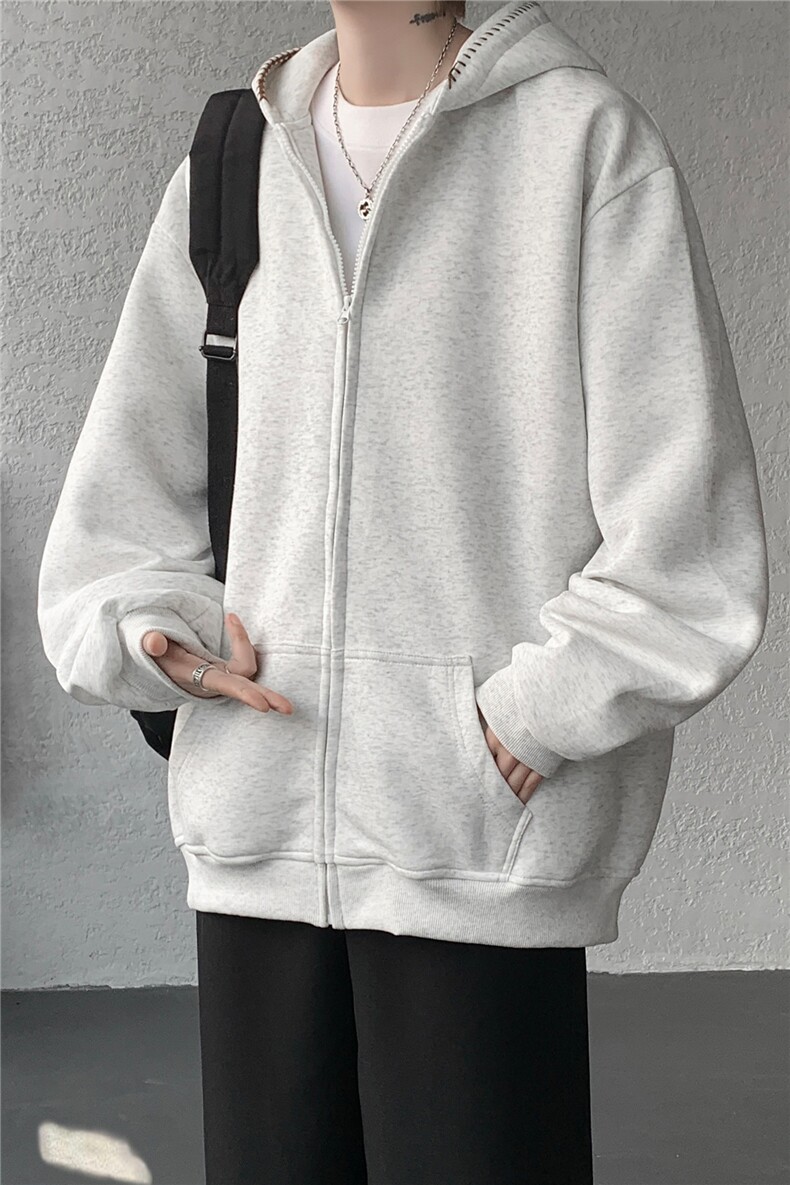 3XL-S基础百搭拉链开衫卫衣男休闲外套小心机WY45-P58400g,女装短外套,电商D206-1