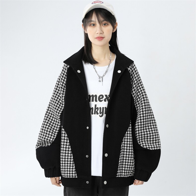 毛呢夹克男外套男小香风棒球服男加厚G500-P105加绒P125中性B,男装夹克,星座401