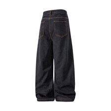 xz116-k16020-P39-图现货黑色拼接弯刀现货牛仔裤，男装牛仔裤，星座116