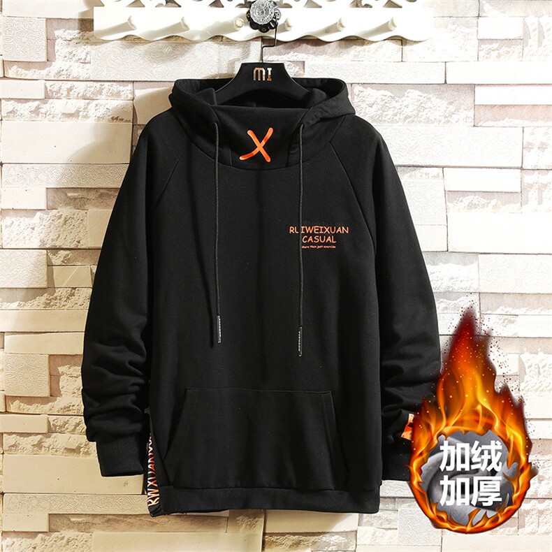 8XL-M2023冬季新款连帽高领加绒加厚卫衣男加肥加大码胖子控价98,男装卫衣,钱塘717(原712)