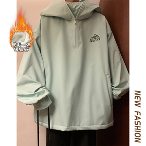 冬款青少年防风防水兔耳朵滑雪服男保暖银狐绒设计感外套M38-P125图片