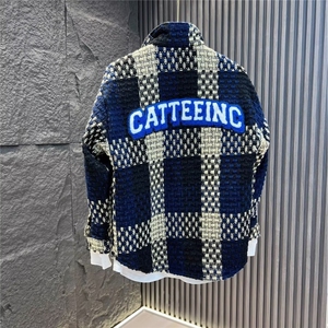 小香风外套男高级感格子夹克休闲翻领上衣春秋季衣服HH1022 P58图片