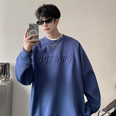 2023春新款港风立体印花假两件宽松圆领套头卫衣23100-P55控85，男装卫衣，星座914-3