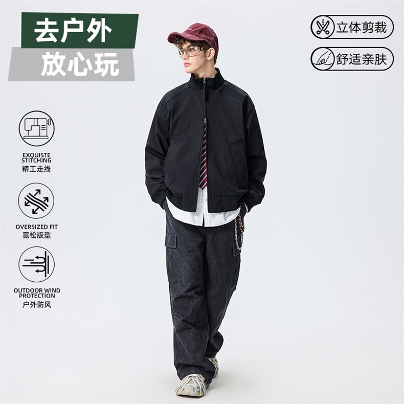 现货春季美式户外夹克男新款高街设计感百搭痞帅外套JK02625-P73,男装夹克,星座308B-2
