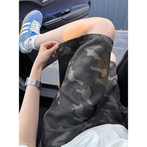 现货 夏季迷彩工装宽松阔腿直筒五分休闲短裤男 K5916-特P35 控59图片