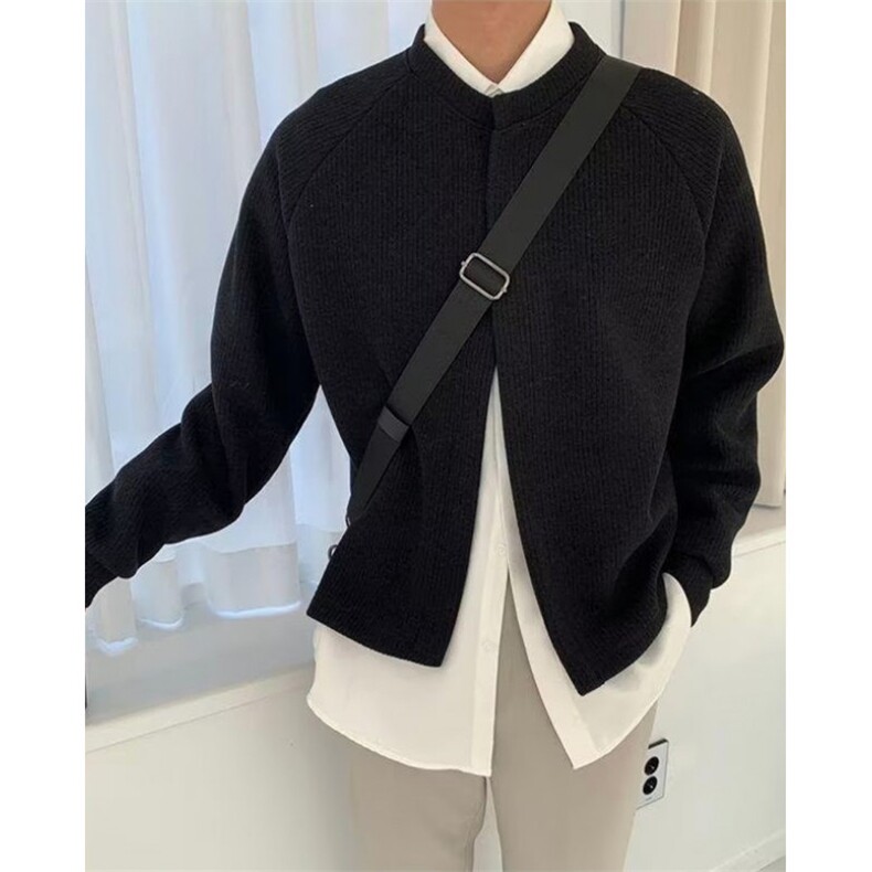 秋季简约基础款针织开衫外套男女长袖圆领无扣外搭上衣M65668，女装短外套，星座1116A（原606A-3）