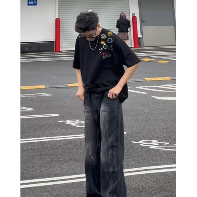XZ809A/PPVV21/P20/控38重磅印花美式复古圆领T恤,男装T恤,星座809A(原222-1)
