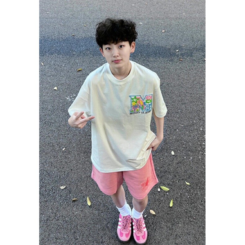 椰树星星牙刷绣M标夏季短袖t恤男女宽松潮半袖T8012,男装T恤,星座1116A（原606A-3）
