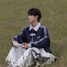 JK22-P48美式三条杠翻领撞色卫衣外套男春秋季青少年学生，女装短外套，电商B323A