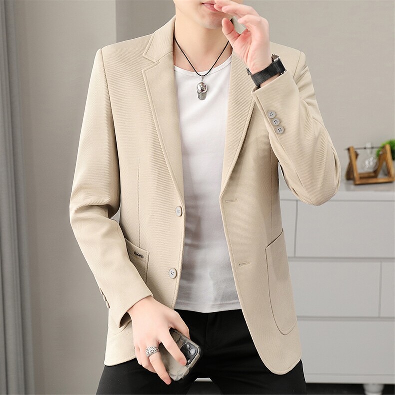 507A-X815-P1152025休闲西服男士春秋款针织时尚潮流中青年单西,男装西服,星座507A（原星座306B-2）
