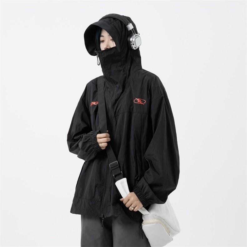 MA290-P57现货高质量双拉链户外机能薄款凉感连帽防晒衣男女同款,男装防晒衣,星座1611A
