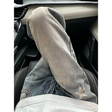 【有货】美式星星破洞牛仔裤男欧美高街vibe裤子直筒J72PP-特P40，男装牛仔裤，星座1007（原301D）