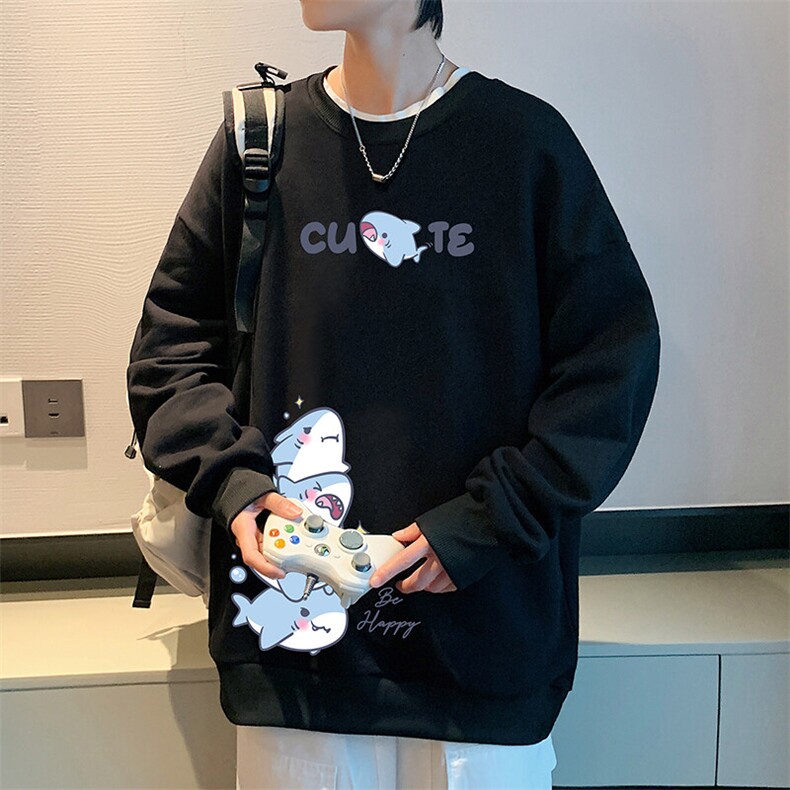 圆领卫衣男超大码胖子肥佬大号长袖t恤S6432-P28图片