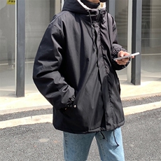 男冬季潮牌羊羔绒加绒加厚棉服oversize棉衣JK568P78，男装棉衣，星座1116-2