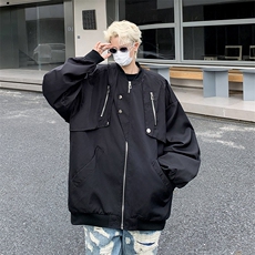 2024春季新款多口袋飞行夹克男美式高街休闲棒球领外套W8083-P58，男装夹克，星座512-4