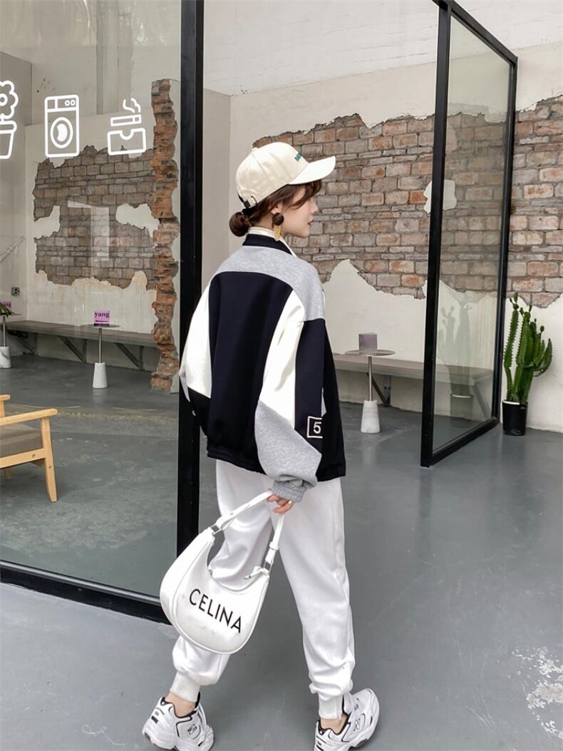 拼色立领外套，其它，魅力布梵