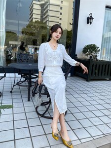夏季上衣，半裙图片