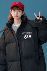 中性风22冬季新款字母印花连帽面包服棉服宽松棉衣MY201P115控148，男装棉衣，A247A