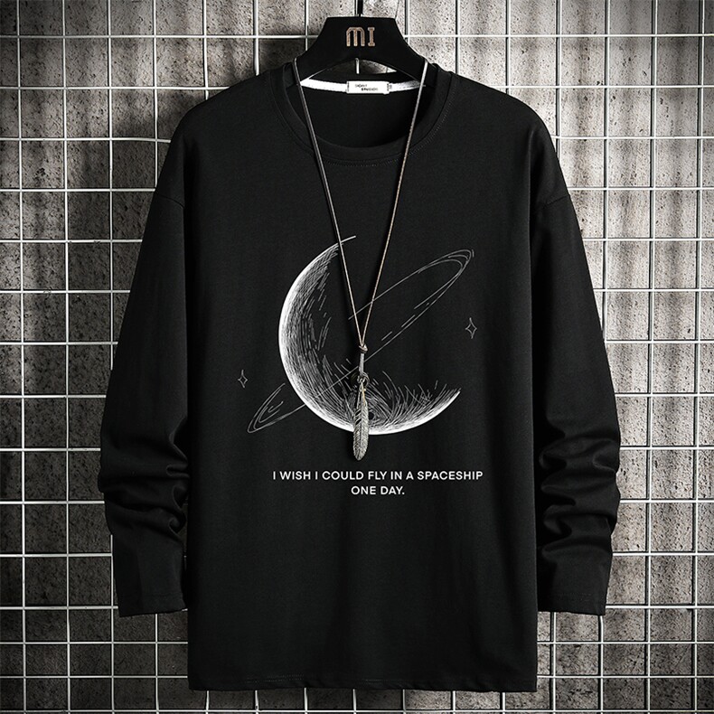 TX3246-P25纯长袖t恤男大码圆领打底衫体恤网格,男装T恤,电商A040A