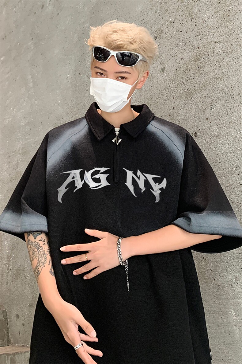 polo衫短袖t恤男夏季宽松休闲半拉链体恤衫XZ514-2-202482-P63,男装T恤,星座514-2(原B239)