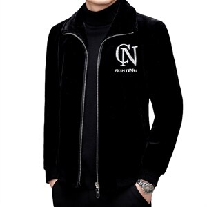 秋冬外套男士金貂绒夹克立领商务休闲刺绣外套男SNNJDR11813-P350,男装夹克,电商B212（原钱塘6029）