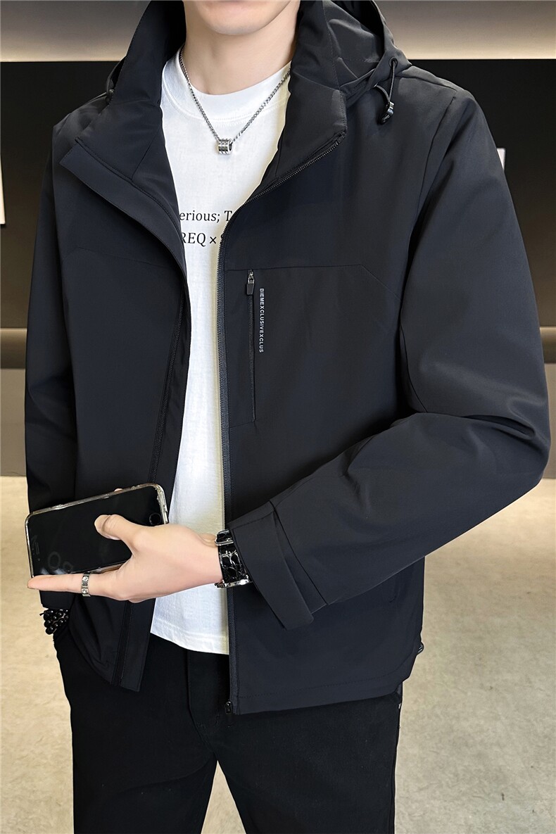 轻商务连帽春季外套2026新款男装夹克C317-8881-P135,男装夹克,电商C317