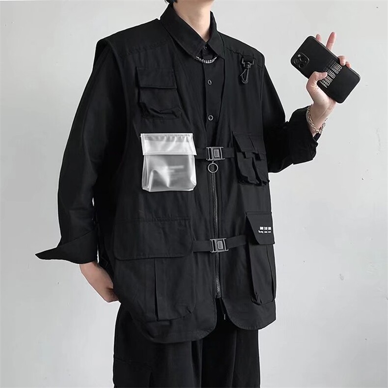 V领开衫工装马甲男潮流百搭休闲M1P42,男装背心/马甲,星座1116-2