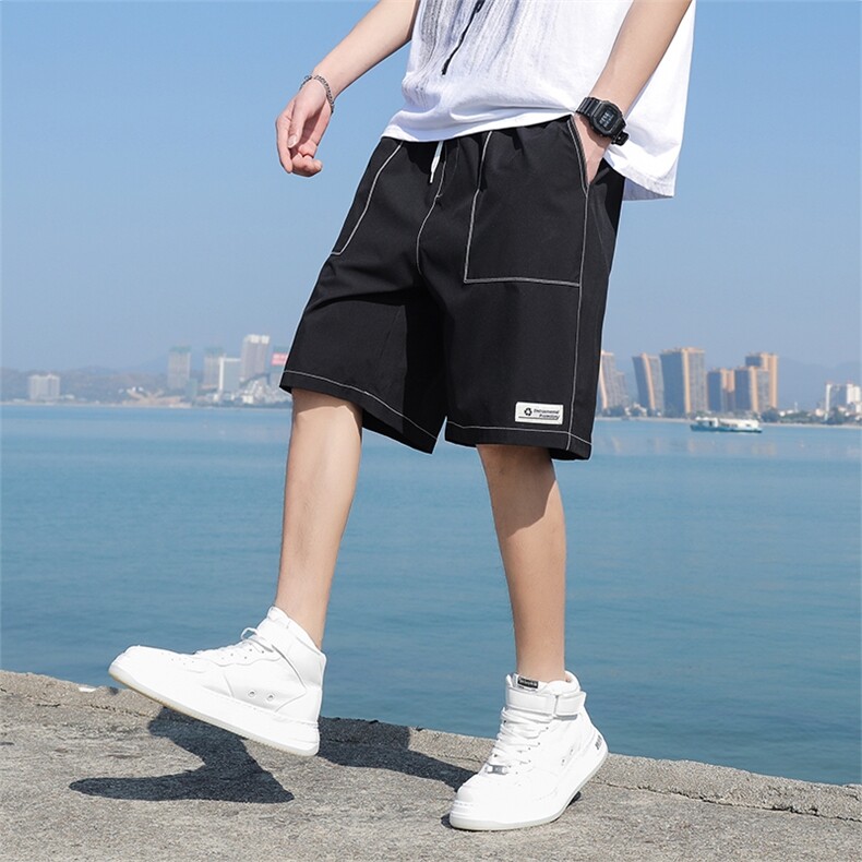 DK6729P28海景短裤男士2024新款夏季冰丝薄款潮牌ins宽松运动,男装休闲裤,星座510A-1