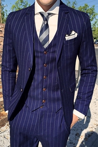 商务修身礼服男装西服套装西装三件套W6388-P285图片