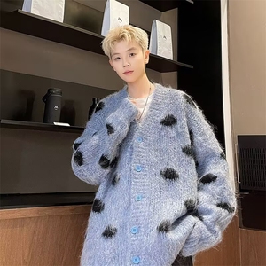 秋冬季慵懒风针织开衫男美式 M5719 P60图片