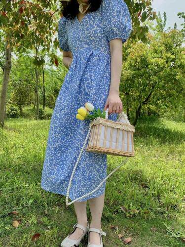 【现货】OURS.夏季新款爆版显瘦肌理碎花裙,女装,OURS
