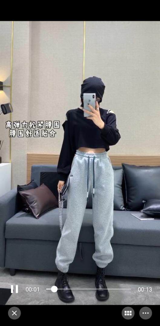 加绒的卫裤热销，女装休闲裤，迈赫俪