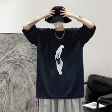 Q11147-P30春夏季七分袖t恤男大码五分袖男短袖中袖大皂风，男装T恤，电商A040