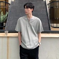 老钱风华夫格半拉链短袖ZX0290-P34，男装T恤，星座313A(原308A-2)