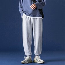 男装2021初秋新款韩版休闲裤男简约宽松小脚裤长裤DS888T，男装休闲裤，电商A102